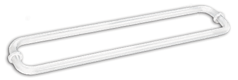 White 24" BM Series Back-to-Back Tubular Handle With Metal Washers