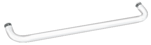 White 28" BM Series Single-Sided Towel Bar Without Metal Washers
