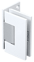 White With Chrome Accents Geneva 544 S Wall Offset Back Plate Hinge