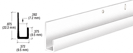 White Electro-Static Paint 1/4" Standard Aluminum "J" Channel