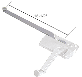 White Right Hand Casement Window Operator With 13-1/2" Arm