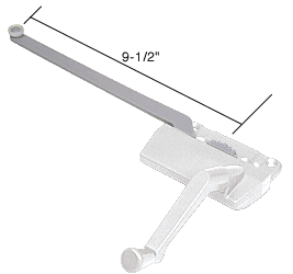 White Right Hand Casement Window Operator With 9-1/2" Single Arm